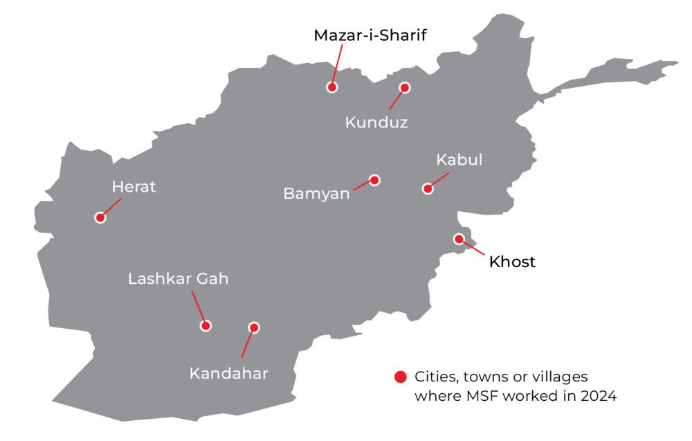 Afghanistan IAR map 2024 ©MSF