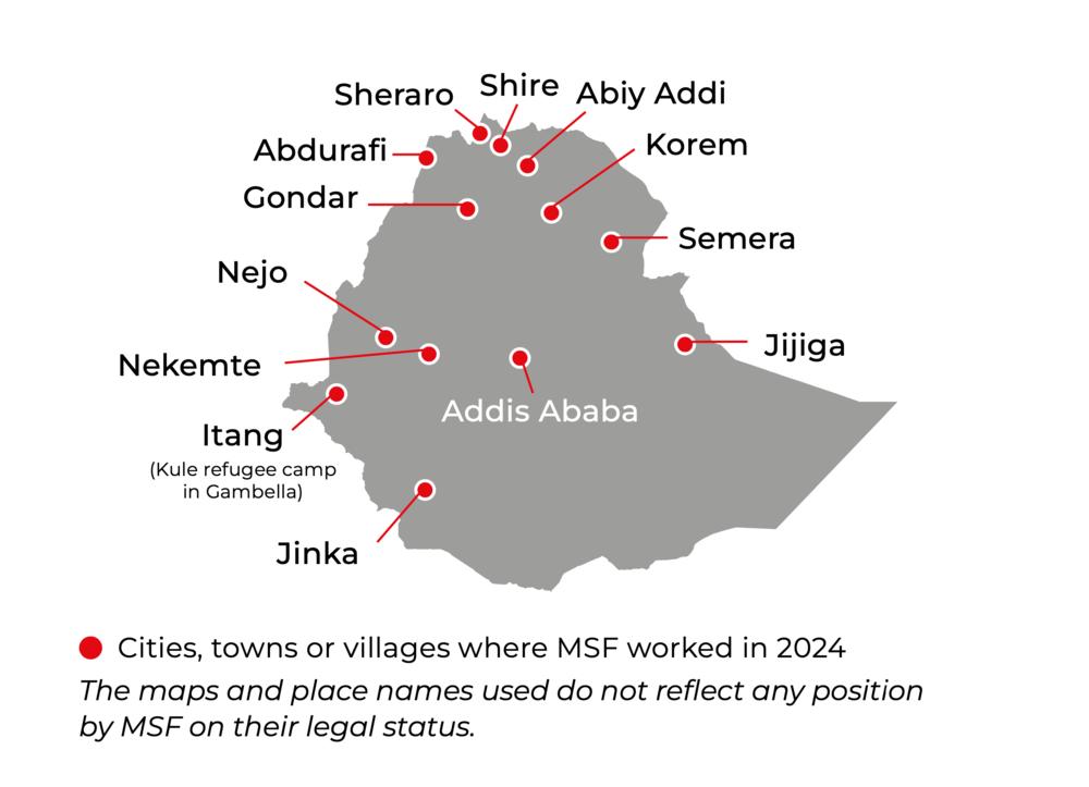 Ethiopia IAR map 2024 ©MSF