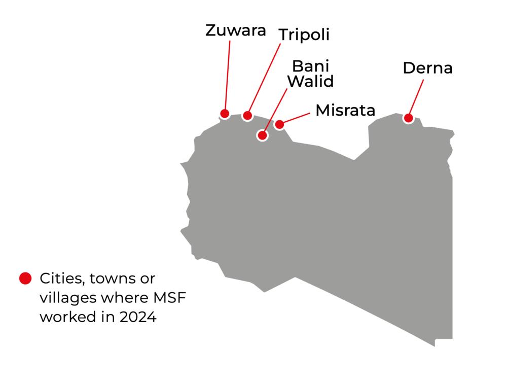 Libya IAR map 2024 ©MSF